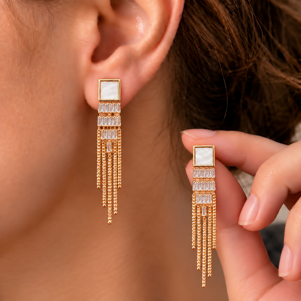 Fringe Drop Earrings