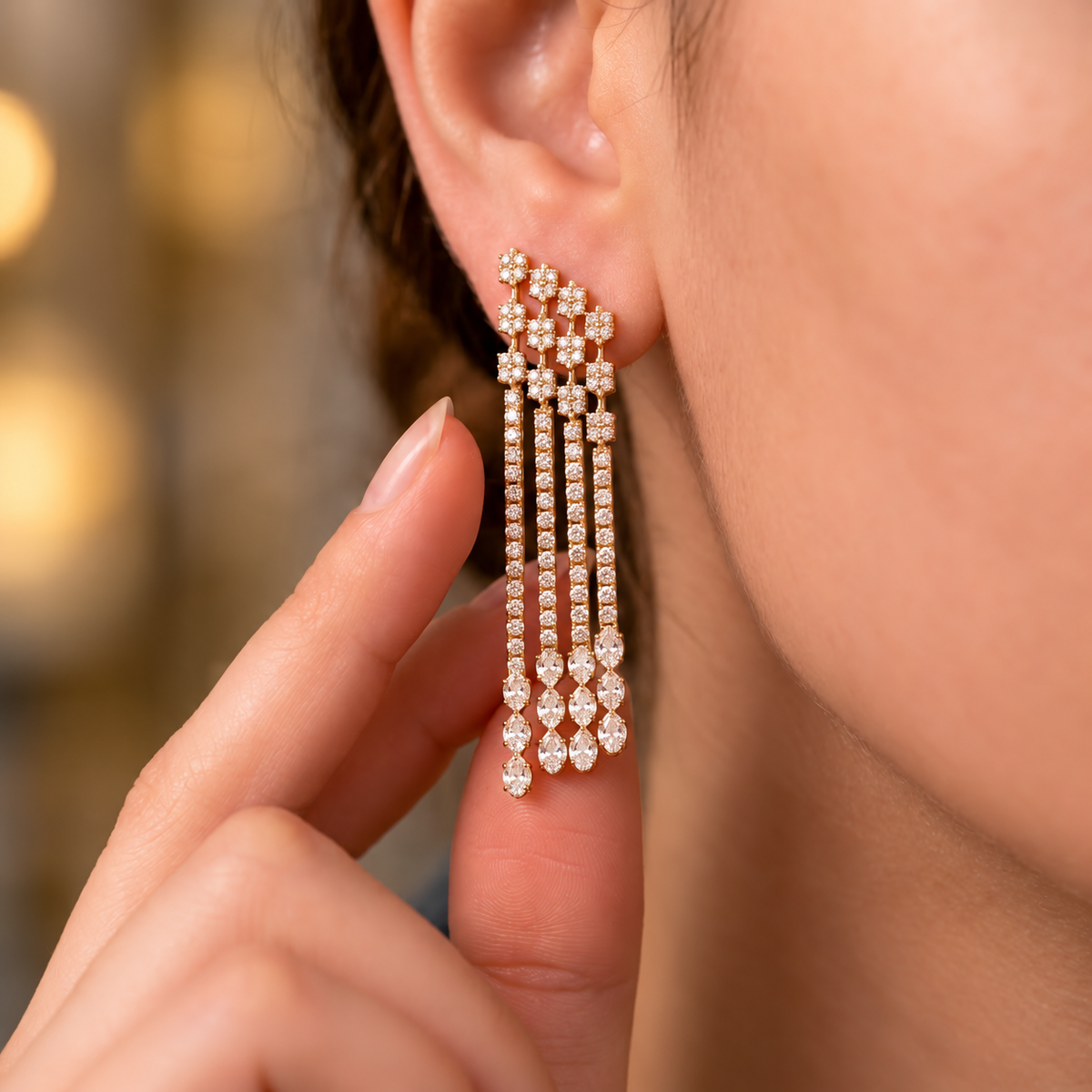 Crystal Chandelier Drop Earrings