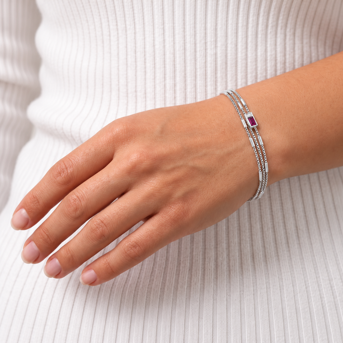 Silver Tone Multi-Strand Bracelet